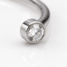 18ct White Gold 0.16ct Diamond Open Bangle Bracelet