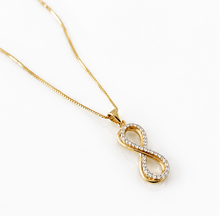 9ct Yellow Gold Cubic Zirconia Infinity Pendant Necklace