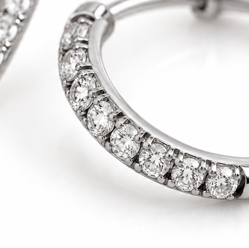 18ct Gold 0.25ct Lab-Grown Diamond Hoop Earrings