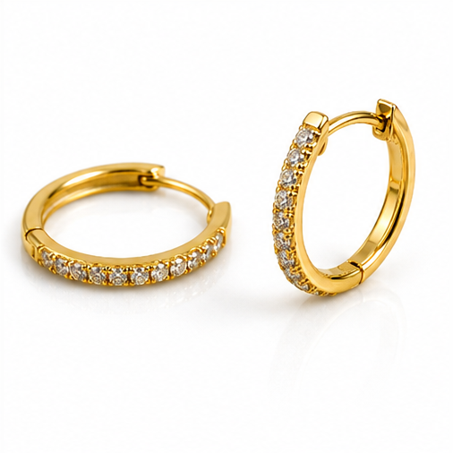 18ct Gold 0.25ct Lab-Grown Diamond Hoop Earrings