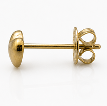9ct Yellow Gold Heart Stud Earrings