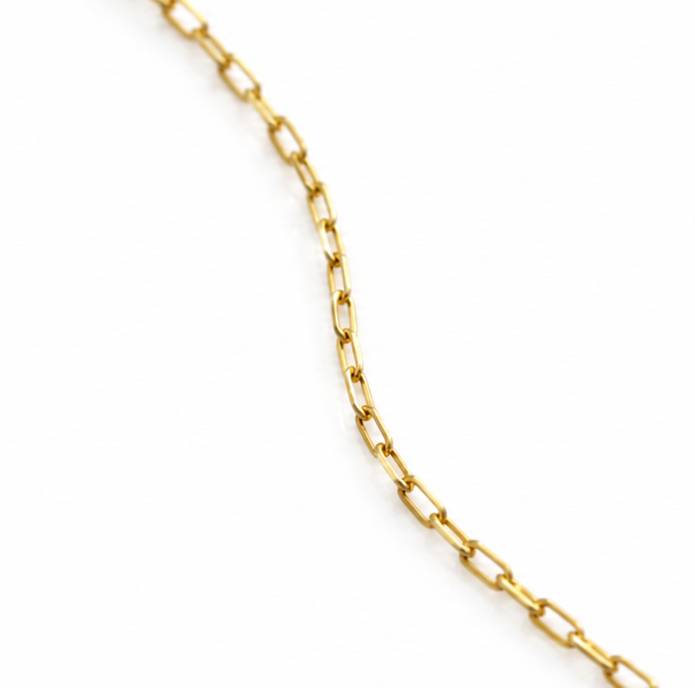 9ct Yellow Gold Cubic Zirconia Mini Square Necklace