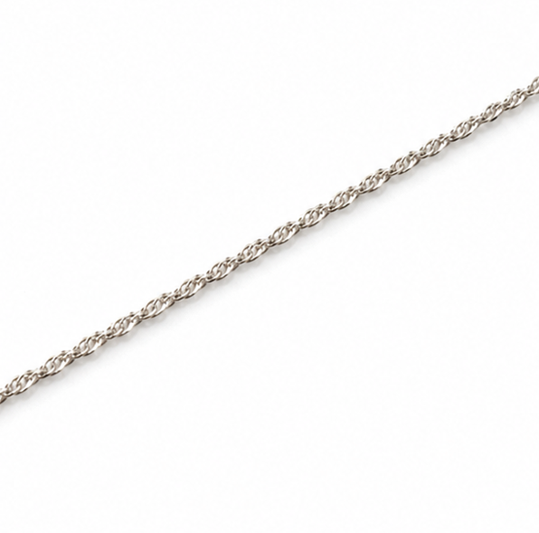 9ct White Gold Diamond-Cut Curb Chain 16"-20"