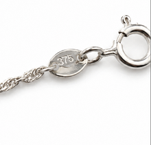 9ct White Gold Diamond-Cut Curb Chain 16"-20"
