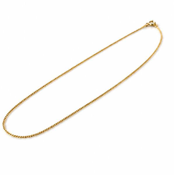 9ct Yellow Gold 16"-18" Diamond-Cut Curb Chain