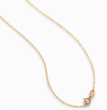 9ct Yellow Gold 16"-18" Diamond-Cut Cable Link Chain