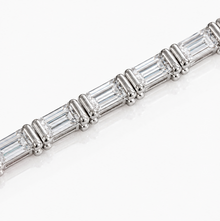 Diamonfire Sterling Silver Baguette Cut Zirconia Tennis Bracelet