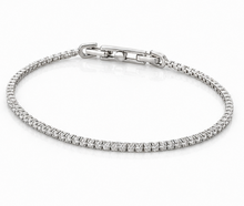 Diamonfire Sterling Silver Round Cut Zirconia Tennis Bracelet