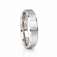 925 Sterling Silver Brushed Detail Men’s Band Ring
