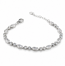 Sterling Silver Marquise Cubic Zirconia Bracelet
