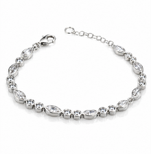 Sterling Silver Marquise Cubic Zirconia Bracelet