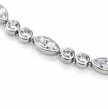 Sterling Silver Marquise Cubic Zirconia Bracelet