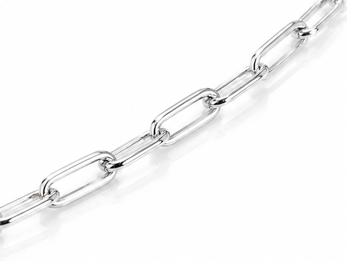Sterling Silver Heart Connection Chain Bracelet