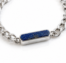 Fred Bennett Stainless Steel Lapis Bar Bracelet