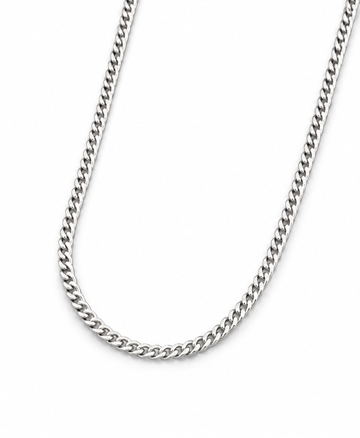 Fred Bennett Smaller Fit Stainless Steel Cuban Chain Necklace