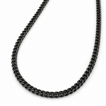 Fred Bennett Black Brushed Stainless Steel Curb Chain Necklace