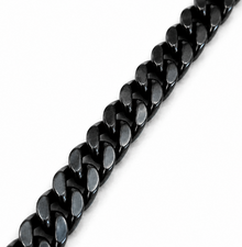 Fred Bennett Black Brushed Stainless Steel Curb Chain Necklace