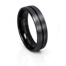 Fred Bennett Black Stripe Tungsten Ring