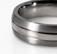 Fred Bennett Brushed & Polished Stainless Steel Band Ring