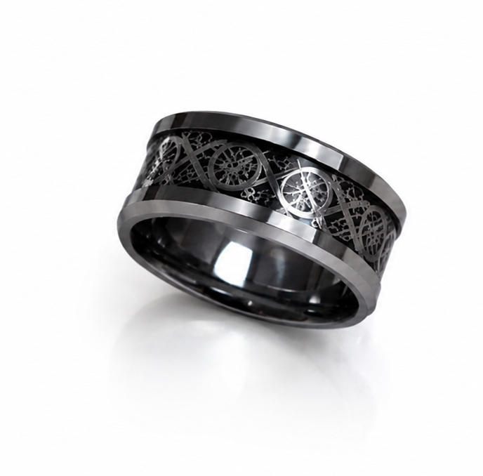 Fred Bennett Filigree Pattern Tungsten Ring