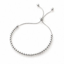 Sterling Silver Polished Ball Adjustable Bracelet