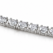 925 Sterling Silver Adjustable Cubic Zirconia Tennis Bracelet