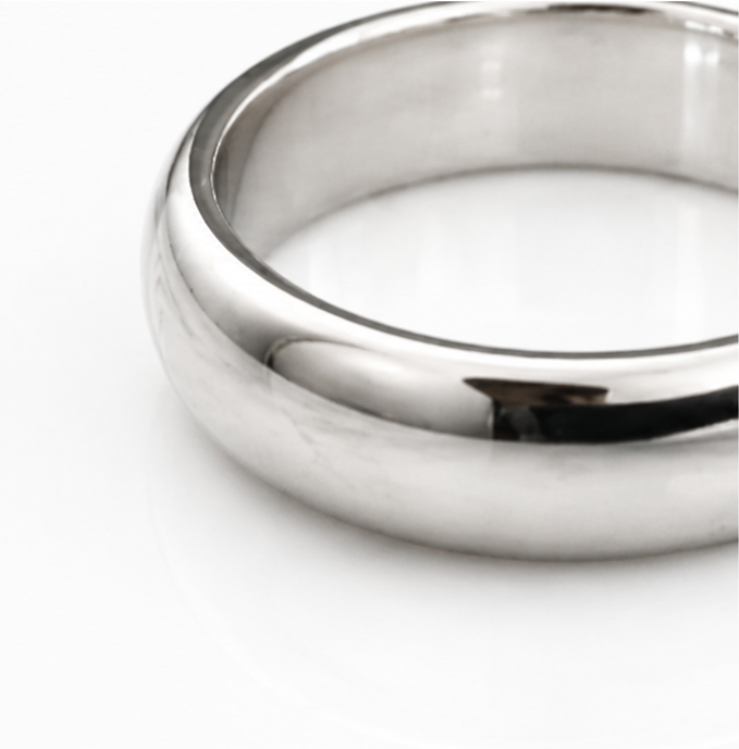 Sterling Silver Heavyweight Court Band Ring 7.2mm