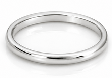 9ct White Gold 4mm Court Men’s Ring – Classic Polished Band