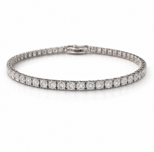 9ct White Gold 3.21ct Lab-Grown Diamond Tennis Bracelet