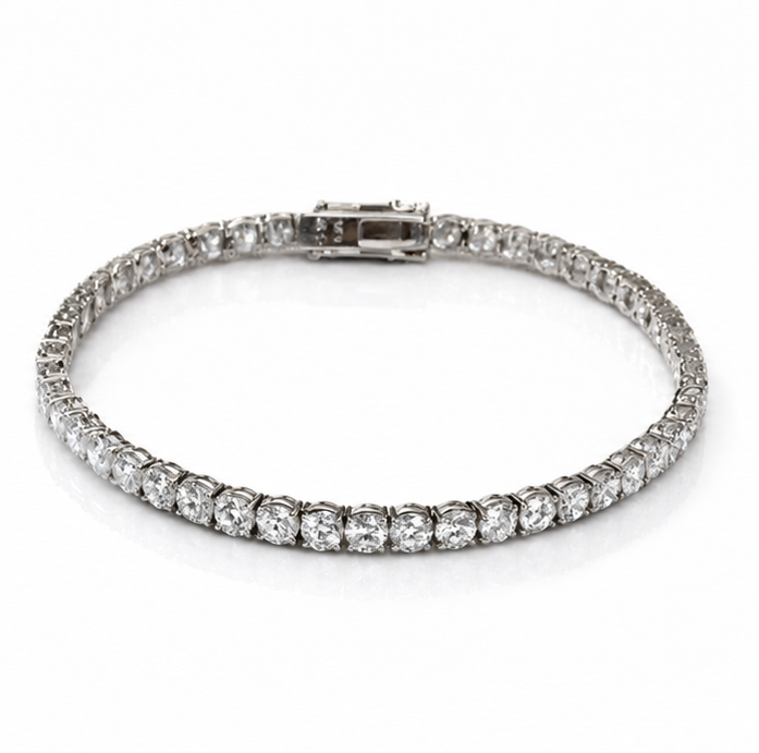 9ct White Gold 8.20ct Lab-Grown Diamond Tennis Bracelet