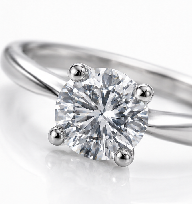 18ct White Gold 3.00ct Lab-Grown Diamond Solitaire Ring
