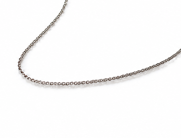 Sterling Silver Diamond Cut Curb Chain Necklace (Adjustable 41-46cm)