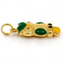9ct Yellow Gold Enamel Owl Pendant Charm