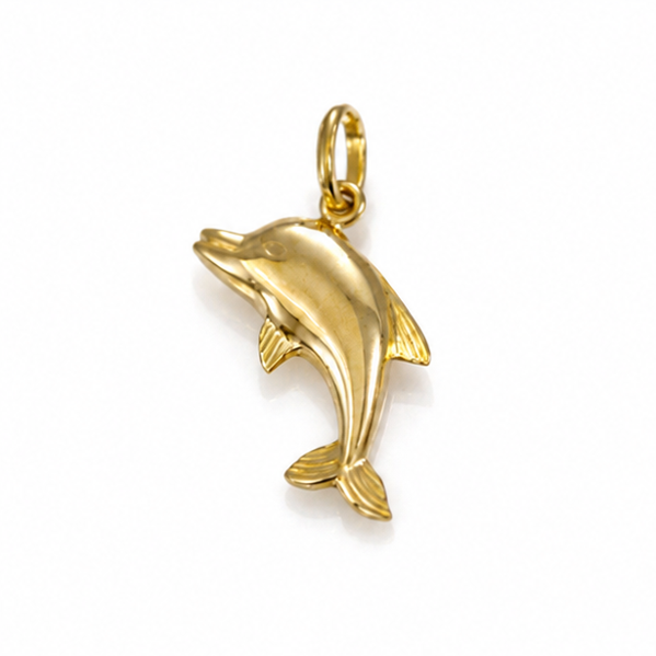 9ct Yellow Gold Dolphin Charm