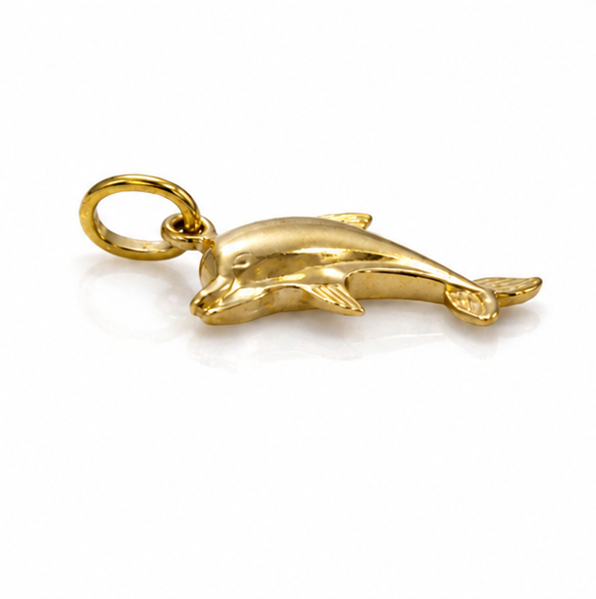 9ct Yellow Gold Dolphin Charm