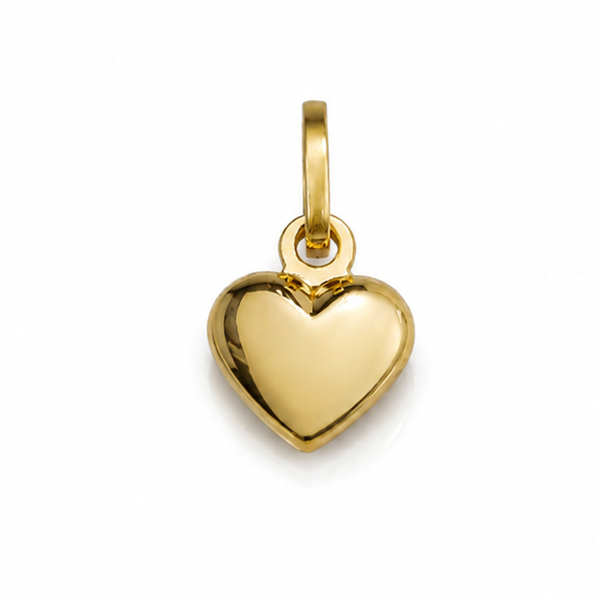 9ct Yellow Gold Heart Charm Pendant