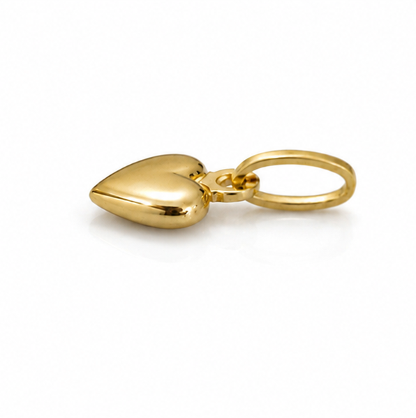 9ct Yellow Gold Heart Charm Pendant