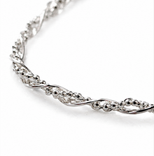 Sterling Silver Twisted Chain Charm Bracelet