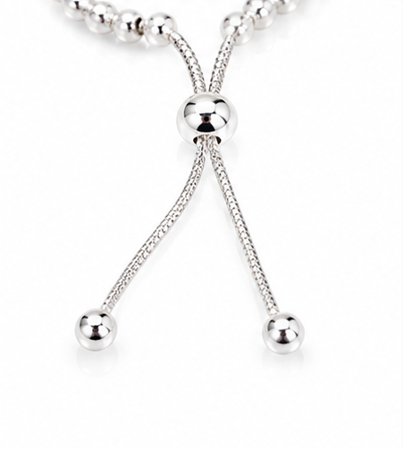 Sterling silver Heart Charm Bracelet with Pearl - Engravable