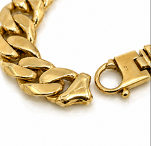 9ct Yellow Gold Heavy Flat Curb Bracelet (94g) 17mm Statement Piece