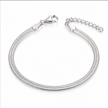 Sterling Silver HerringboneBracelet 3.5mm | Flat Snake Chain Bracelet