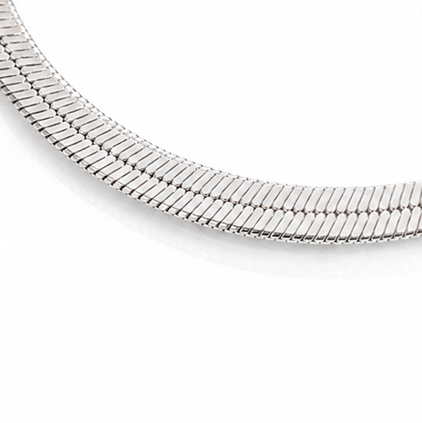 Sterling Silver HerringboneBracelet 3.5mm | Flat Snake Chain Bracelet