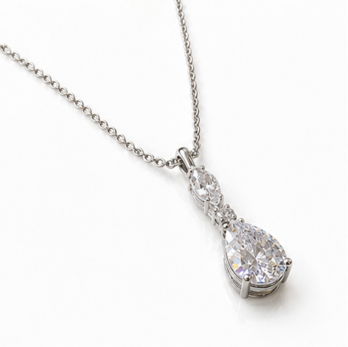 Diamonfire Marquise & Teardrop Drop Pendant Necklace