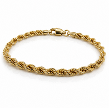 9ct Yellow Gold 6mm Rope Bracelet – Hollow Design