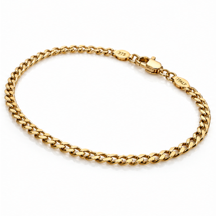 9ct Yellow Gold Children’s Curb Bracelet –3g  5” | Italian Gold