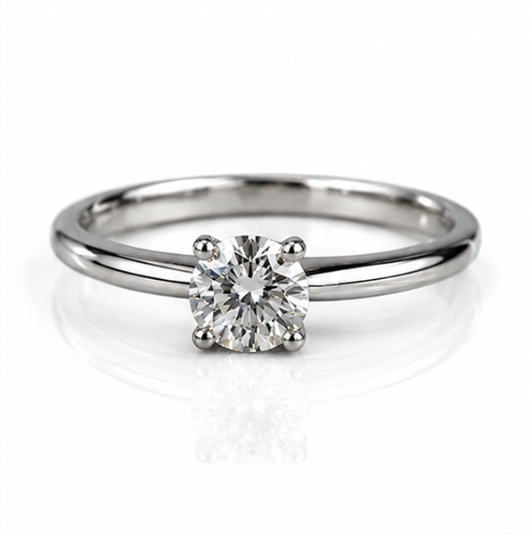 18ct White Gold 1.00ct Diamond Solitaire Ring – Timeless Four Claw Setting