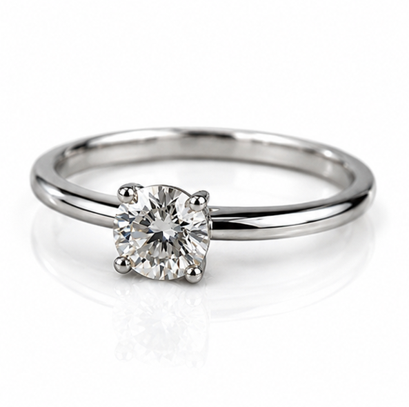 18ct White Gold 1.00ct Diamond Solitaire Ring – Timeless Four Claw Setting