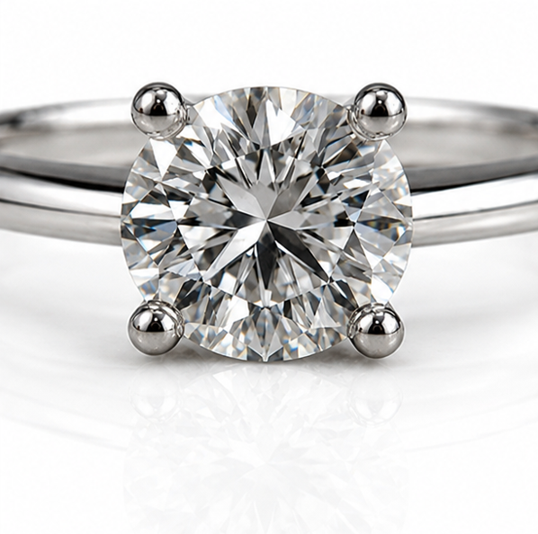 18ct White Gold 1.00ct Diamond Solitaire Ring – Timeless Four Claw Setting