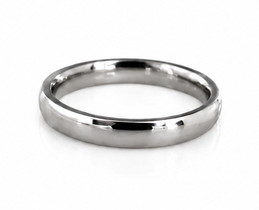 Platinum 950 Court Wedding Band – 3mm