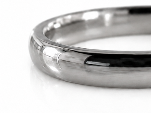 Platinum 950 Court Wedding Band – 3mm